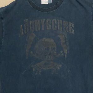 Vintage The Agony Scene band Dark Black/Black Skull T-Shirt